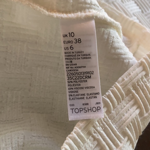 TOPSHOP WOMENS BODYCON DRESS WHITE SIZE 6 DESIGNER - Picture 4 of 4